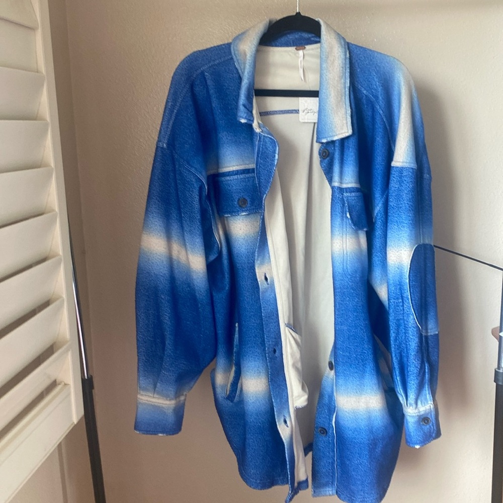 Free people deep sea combo oversized jacket